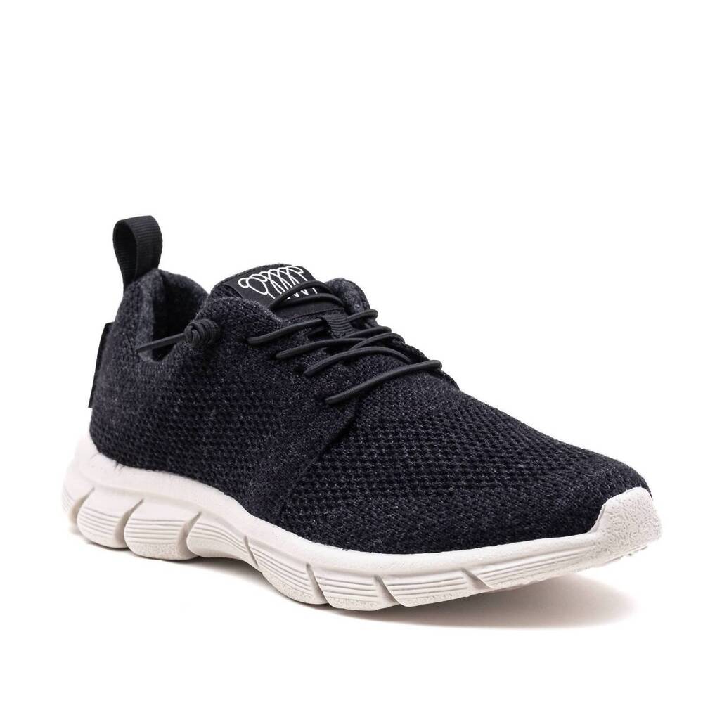 NEW WOOLLOOMOOLOO men's fraser ii sneaker in graphite merino wool